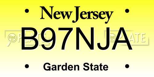 B97NJA New Jersey License Plate