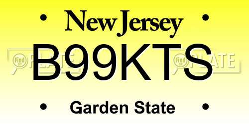 B99KTS New Jersey License Plate
