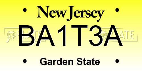 BA1T3A New Jersey License Plate