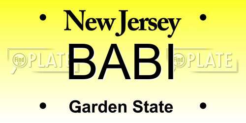 BABI New Jersey License Plate