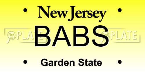 BABS New Jersey License Plate