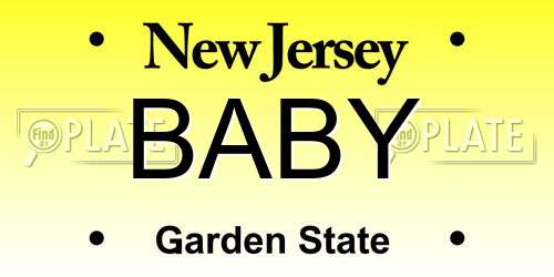 BABY New Jersey License Plate
