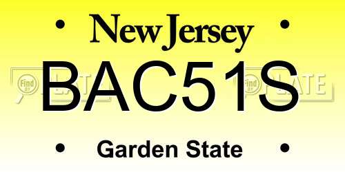 BAC51S New Jersey License Plate