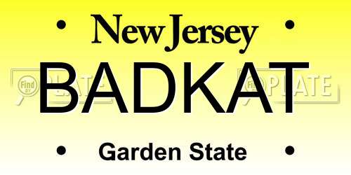 BADKAT New Jersey License Plate