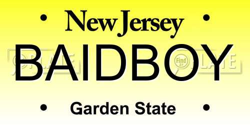 BAIDBOY New Jersey License Plate
