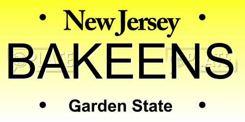 BAKEENS New Jersey License Plate