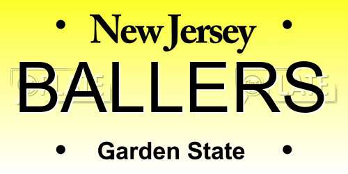 BALLERS New Jersey License Plate