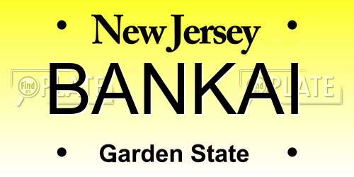 BANKAI New Jersey License Plate