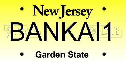 BANKAI1 New Jersey License Plate