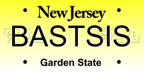 BASTSIS New Jersey License Plate