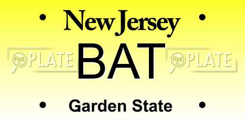 BAT New Jersey License Plate