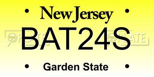 BAT24S New Jersey License Plate