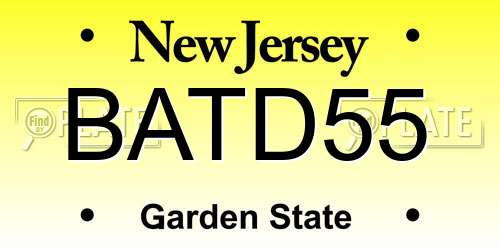 BATD55 New Jersey License Plate