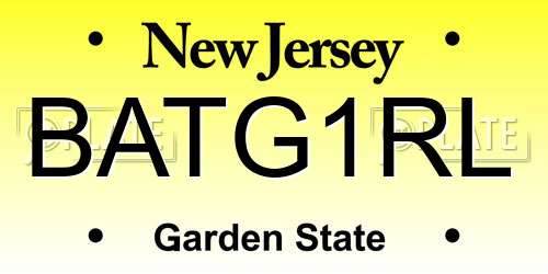 BATG1RL New Jersey License Plate