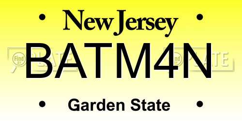 BATM4N New Jersey License Plate