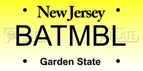BATMBL New Jersey License Plate