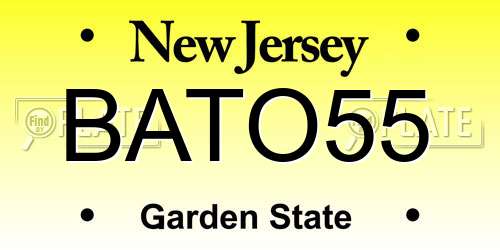 BATO55 New Jersey License Plate