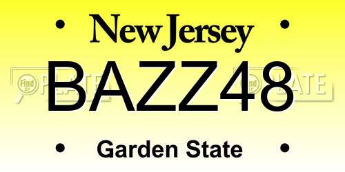 BAZZ48 New Jersey License Plate