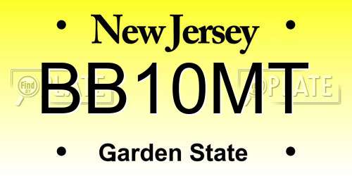 BB10MT New Jersey License Plate