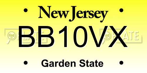 BB10VX New Jersey License Plate