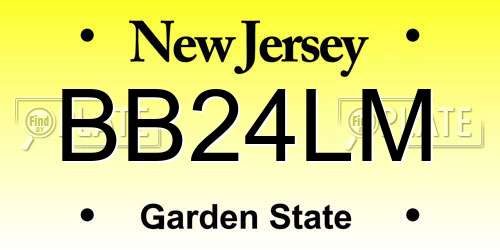 BB24LM New Jersey License Plate