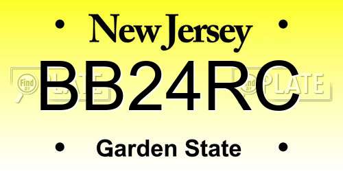 BB24RC New Jersey License Plate