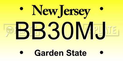 BB30MJ New Jersey License Plate