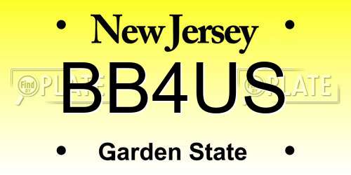 BB4US New Jersey License Plate