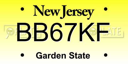 BB67KF New Jersey License Plate