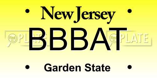 BBBAT New Jersey License Plate