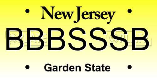 BBBSSSB New Jersey License Plate