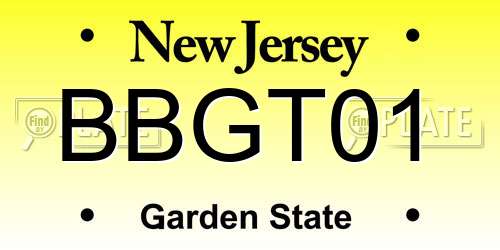 BBGT01 New Jersey License Plate