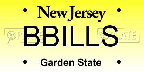 BBILLS New Jersey License Plate
