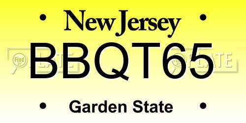 BBQT65 New Jersey License Plate