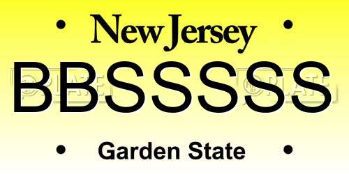 BBSSSSS New Jersey License Plate