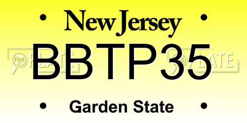 BBTP35 New Jersey License Plate