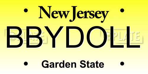 BBYDOLL New Jersey License Plate