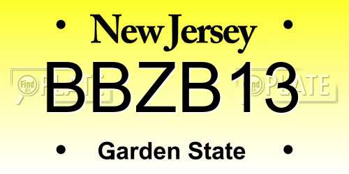 BBZB13 New Jersey License Plate