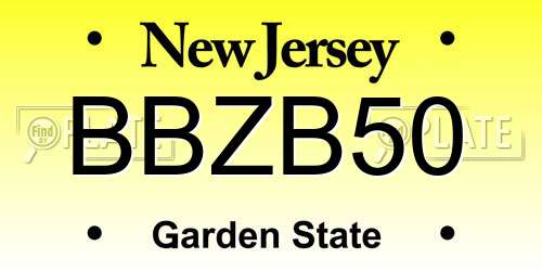 BBZB50 New Jersey License Plate