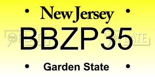 BBZP35 New Jersey License Plate