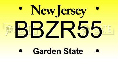 BBZR55 New Jersey License Plate