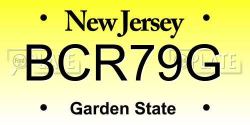 BCR79G New Jersey License Plate