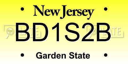 BD1S2B New Jersey License Plate