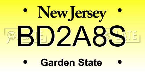 BD2A8S New Jersey License Plate