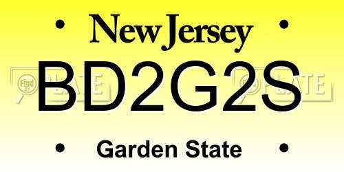 BD2G2S New Jersey License Plate