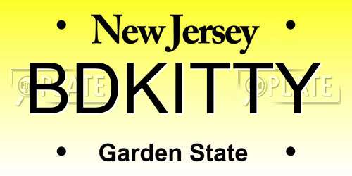 BDKITTY New Jersey License Plate