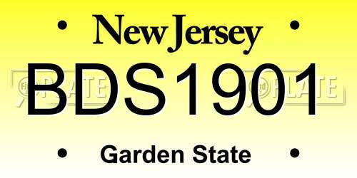 BDS1901 New Jersey License Plate