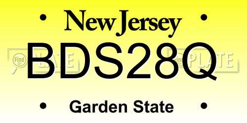 BDS28Q New Jersey License Plate