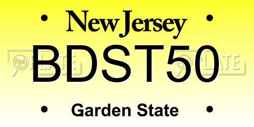 BDST50 New Jersey License Plate