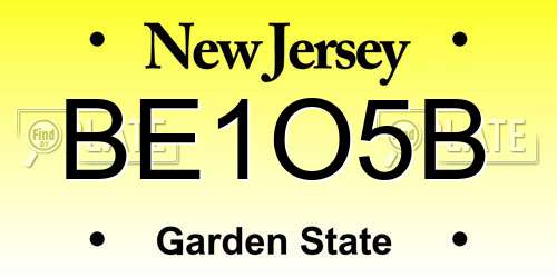 BE1O5B New Jersey License Plate